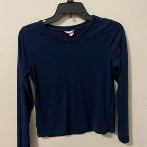 girls long sleeve v neck top